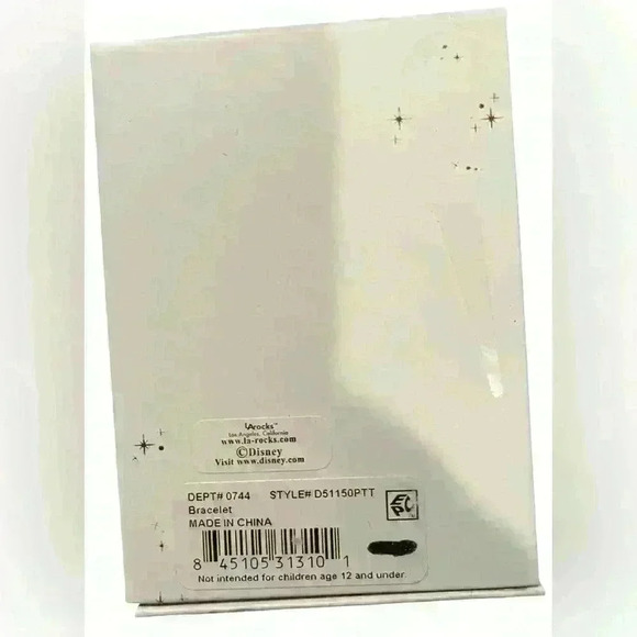 Disney’s Mickey Mouse & Minnie Mouse Two Tone Crystal Heart Charm Bracelet - Picture 2 of 4